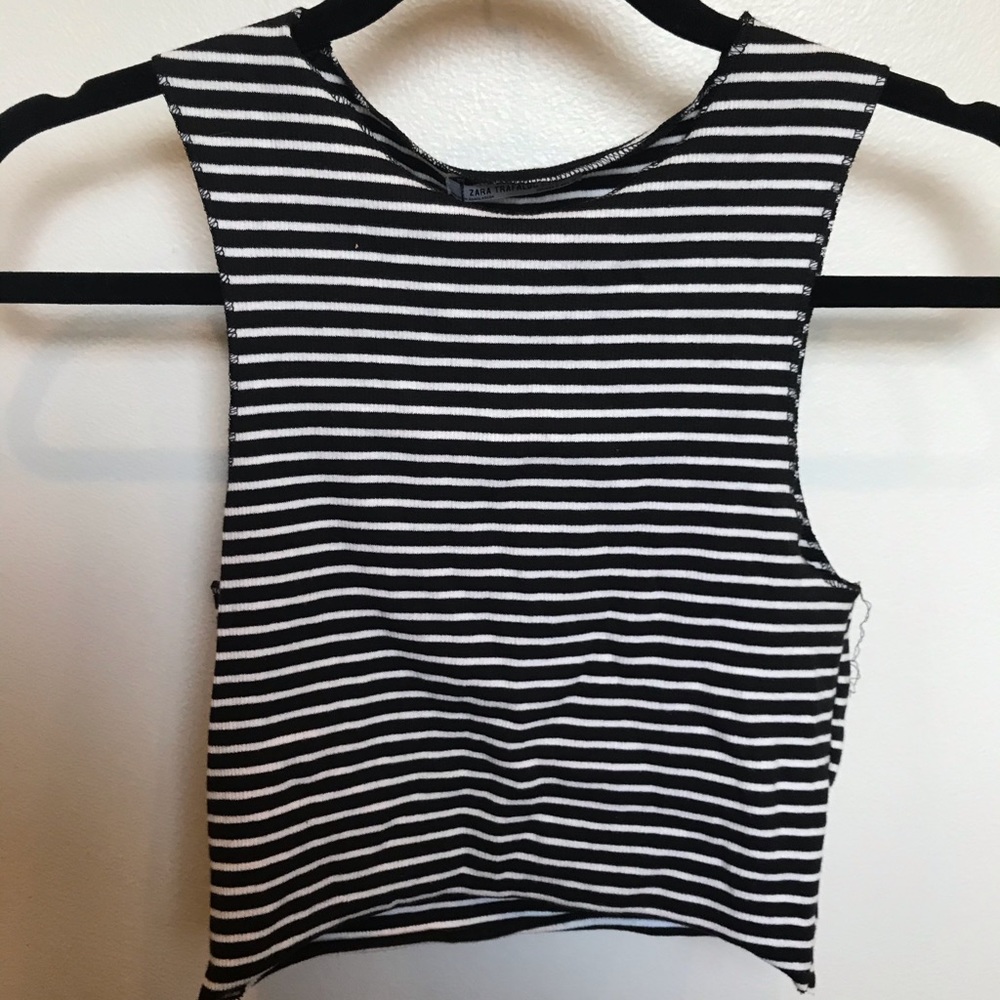 Zara striped cropped tank